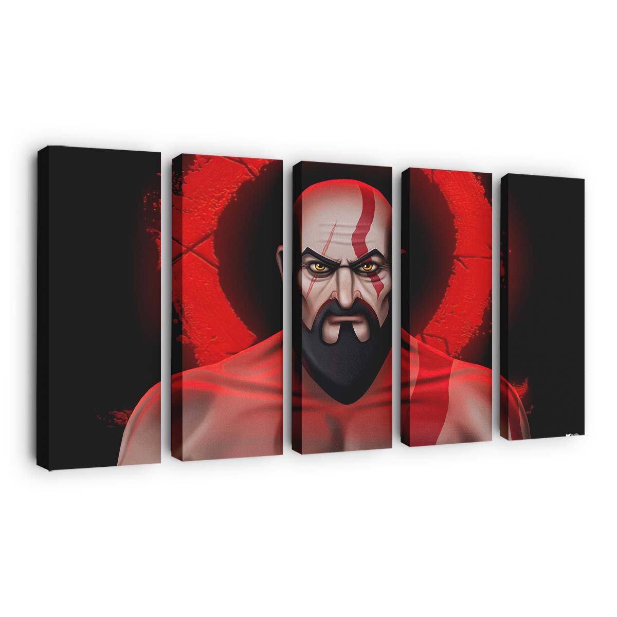 kratos cartoon illustration 5k 1s